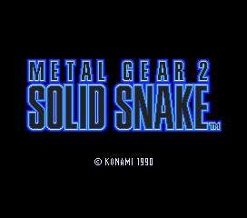Metal Gear 2: Solid Snake title screen for MSX2